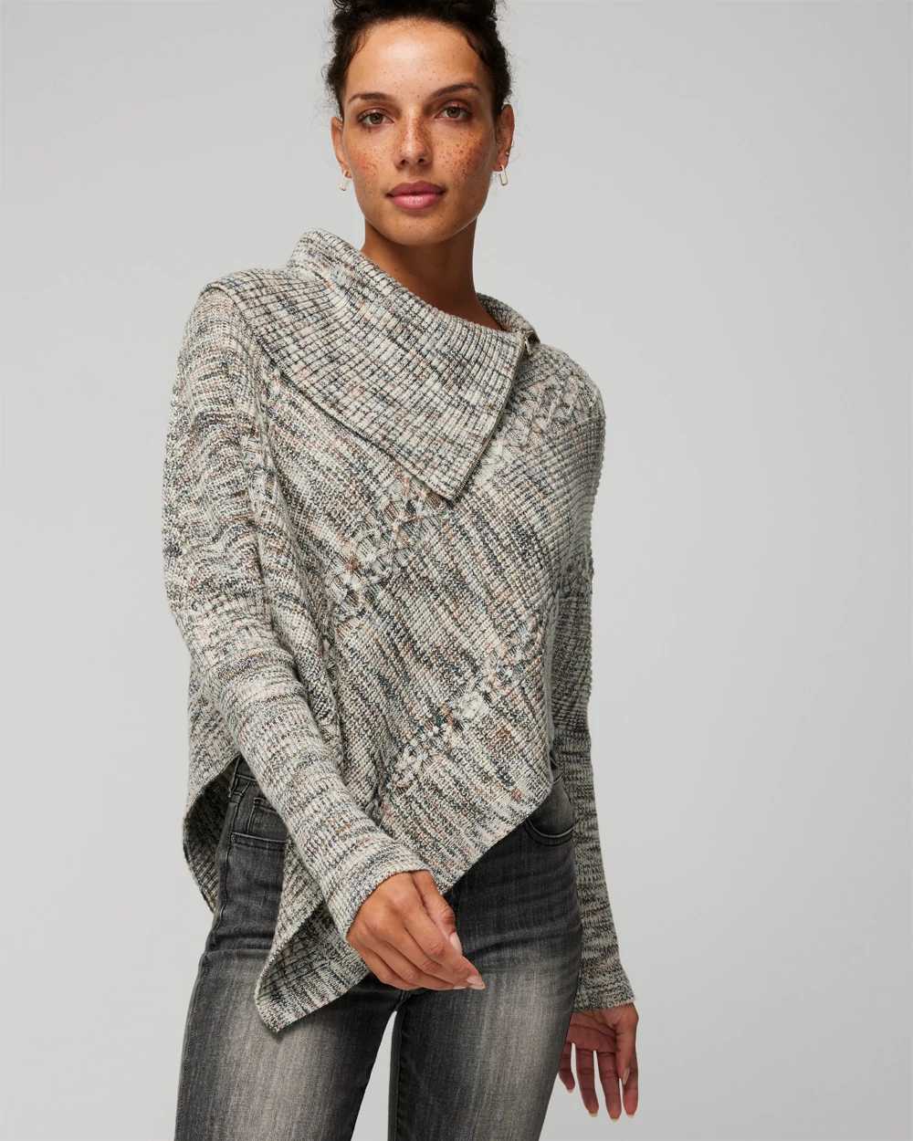 Criss cross hotsell solid poncho jumper